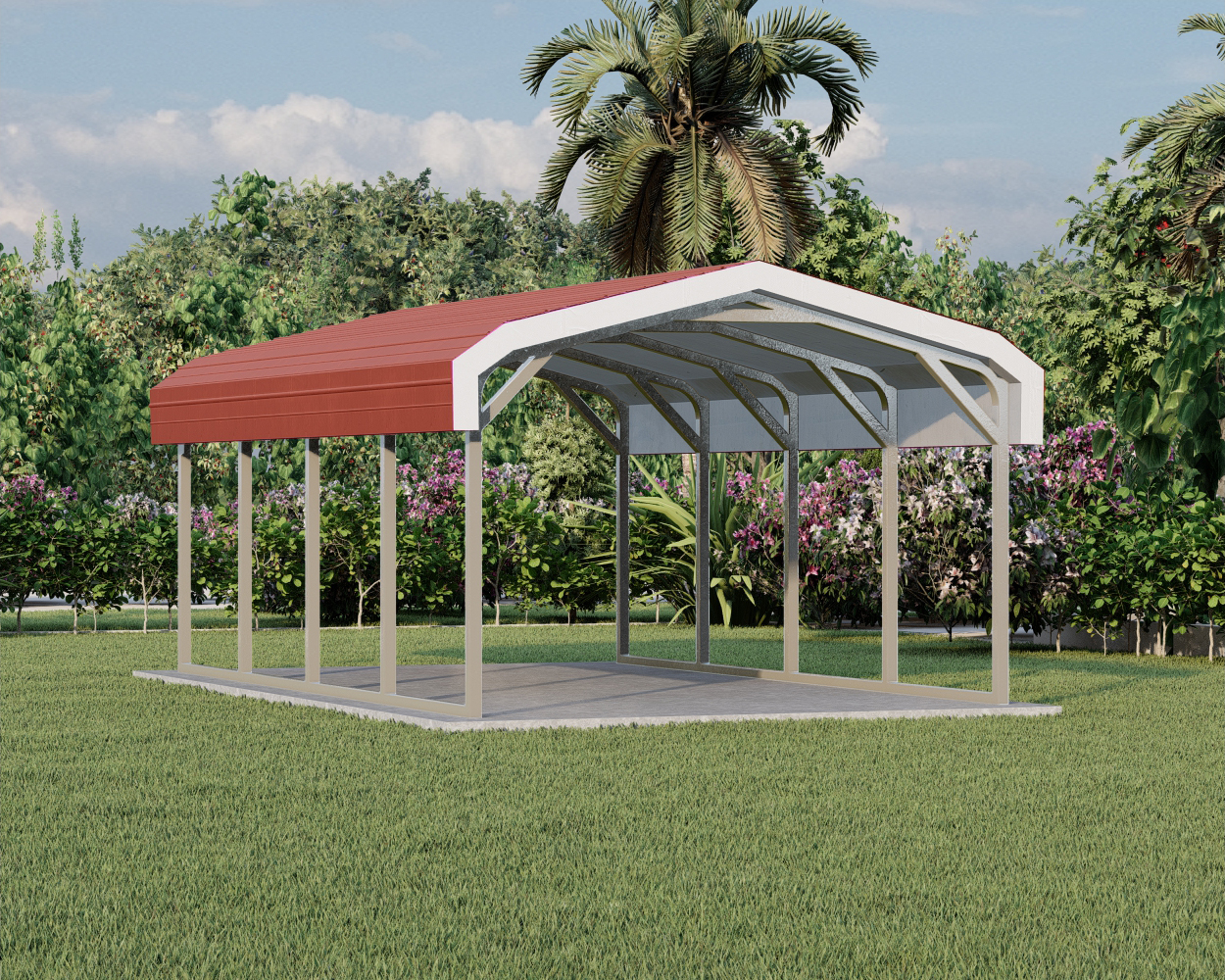 12' X 21' Regular Style Metal Carport