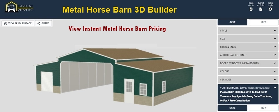 Link To Metal Horse Barn Pricing