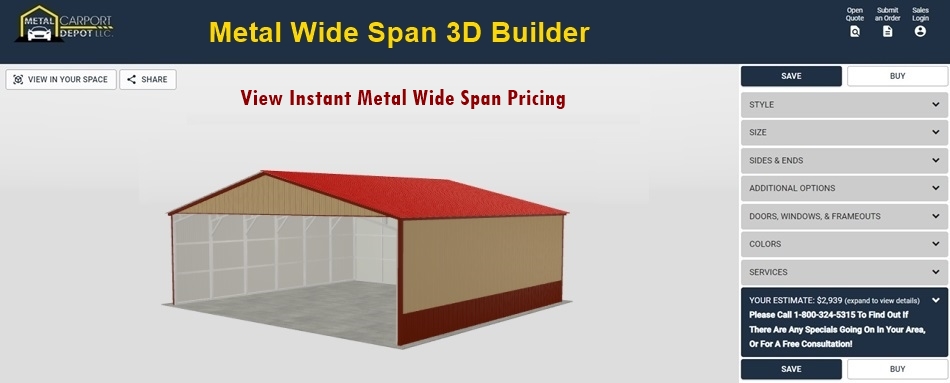 Link To Wide Span Metal Carport Pricing